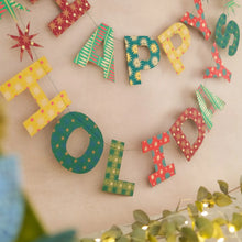 Load image into Gallery viewer, Happy Holidays Sewn Garland