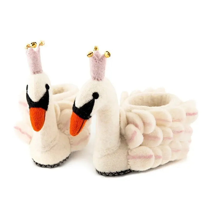 Odette the Swan Felted Children's Slippers