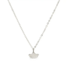 Load image into Gallery viewer, Silver Ginkgo Leaf Charm Necklace