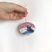 Load image into Gallery viewer, Sledging at Dusk Concertina Card