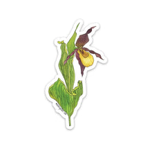 Load image into Gallery viewer, Yellow Lady Slipper Sticker