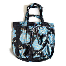 Load image into Gallery viewer, Organic Cotton Blockprinted Bag - Black Roses