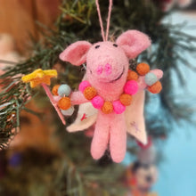 Load image into Gallery viewer, Penelope Porker Fairy Christmas Decoration
