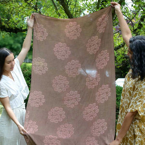 Cotton Silk Scarf - Autumn Breeze