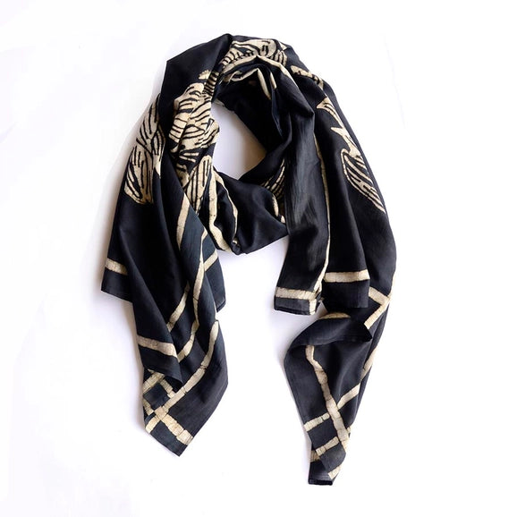 Cotton Silk Scarf - Jungle