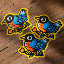 Load image into Gallery viewer, American Robin with Tulip Vinyl Sticker