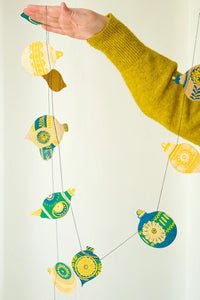 Christmas Ornaments Sewn Garland