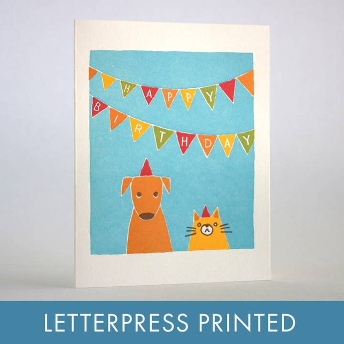 Cat & Dog Birthday Card