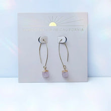 Load image into Gallery viewer, Rose Quartz Threader Earrings