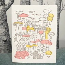 Load image into Gallery viewer, Mushrooom Happy Birthday Card