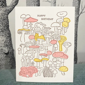 Mushrooom Happy Birthday Card