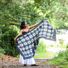 Load image into Gallery viewer, Block Print Cotton Silk Scarf/Wrap - Grenada