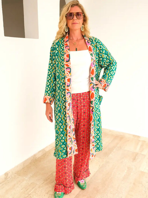 Handker Reversible Velvet Robe