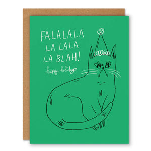 Fa La La La Blah Snitty Kitty Holiday Card