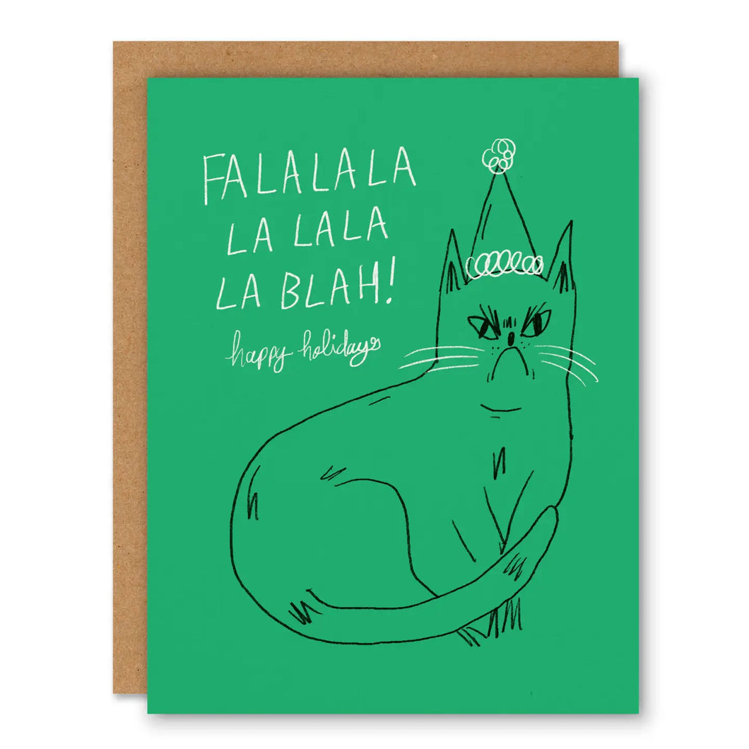 Fa La La La Blah Snitty Kitty Holiday Card