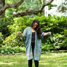Load image into Gallery viewer, Kimono - Bali Blue Gold