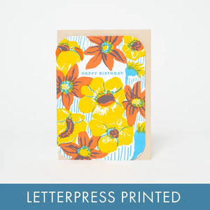 Bold Flower Birthday Card