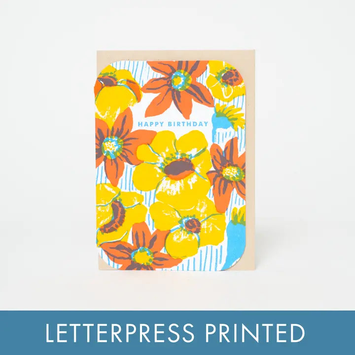 Bold Flower Birthday Card