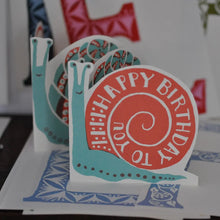 Load image into Gallery viewer, Special Happy Birthday Snail Mail Card