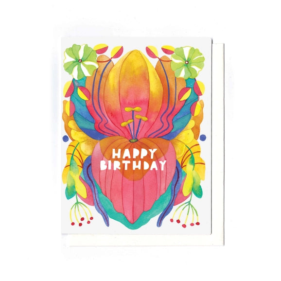 Iris Birthday Folk Card