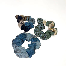 Load image into Gallery viewer, Cotton Silk Scrunchie Hair Ties - Set of 3