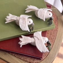 Load image into Gallery viewer, Felt Dove with Olive Twig Ornament