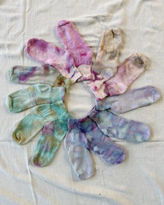 Organic Cotton Ice Dye Ankle Socks