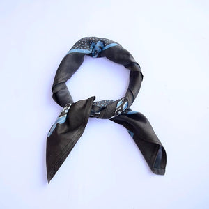 Square Block Print Bandana  - Chaand