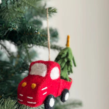 Load image into Gallery viewer, Pickup Truck with Christmas Tree Ornament