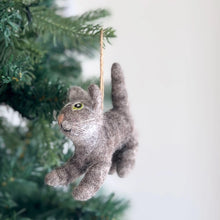 Load image into Gallery viewer, Grey Cat Ornament