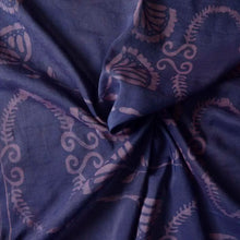 Load image into Gallery viewer, Cotton Silk Bandana - Indigo Floral Danish