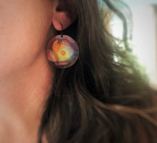 Load image into Gallery viewer, Circle Heat Patina Earrings