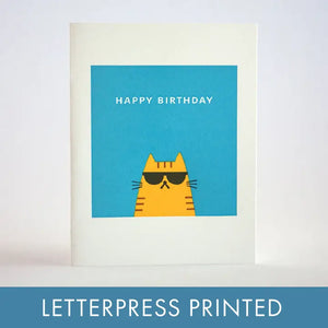 Cool Cat Birthday Card