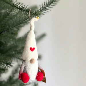 Gnome with Love Ornament