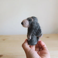 Load image into Gallery viewer, Grey Dog Finger Puppet