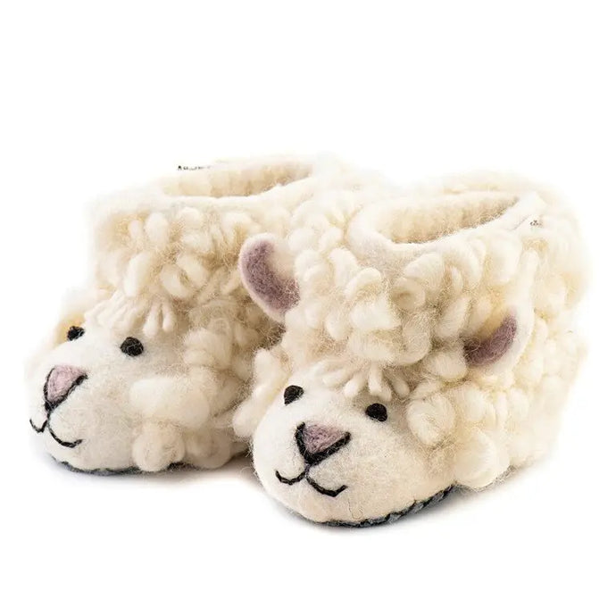 Shirley Sheep Felted Children's Slippers