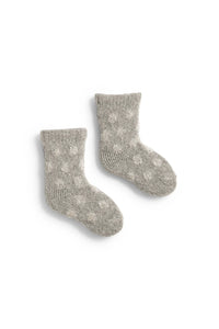 Wool Cashmere Crew Baby Socks - Classic Dot