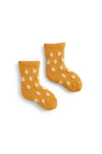 Wool Cashmere Crew Baby Socks - Classic Dot