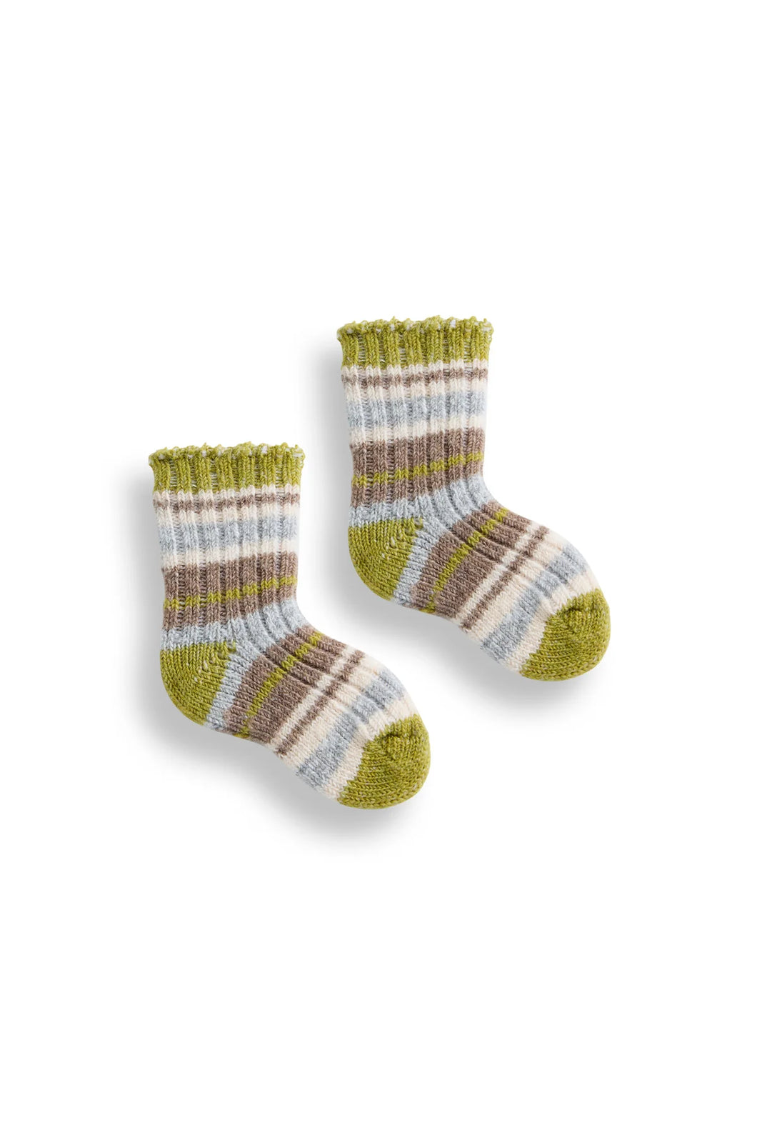 Wool Cashmere Baby Socks - Multi Stripe