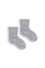 Load image into Gallery viewer, Tipped Rib Wool Cashmere Baby Socks