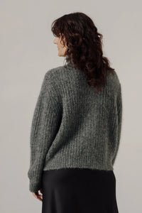 Alpaca Rib Zip Jacket