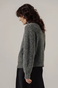 Alpaca Rib Zip Jacket