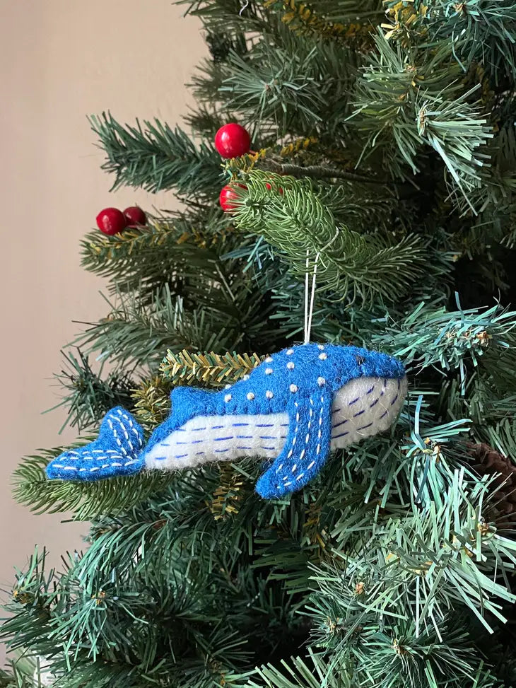 Blue Whale Ornament