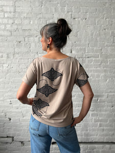 Boatneck Tee - Fawn Eagle Ray