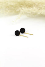 Load image into Gallery viewer, Brass &amp; Wood Drip Earrings