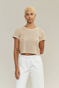 Carmen Mesh Cropped Tee