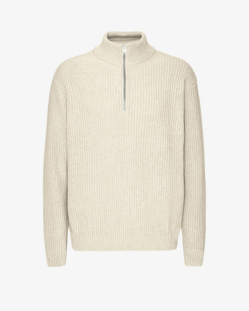 Unisex Merino Wool Quarter Zip Sweater