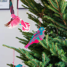 Load image into Gallery viewer, Festive Birds Paper Ornaments