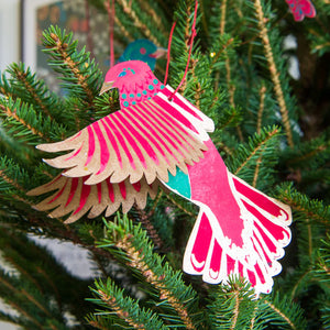 Festive Birds Paper Ornaments