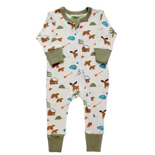 Load image into Gallery viewer, 2 Way Zip Printed Long Sleeve Romper